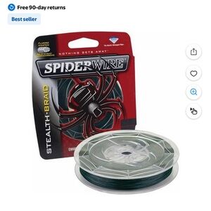 Spiderwire Stealth Braid Superline 50lb 125yd Moss Green 0.014 in Avg Diameter